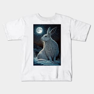 white hare 6 Kids T-Shirt